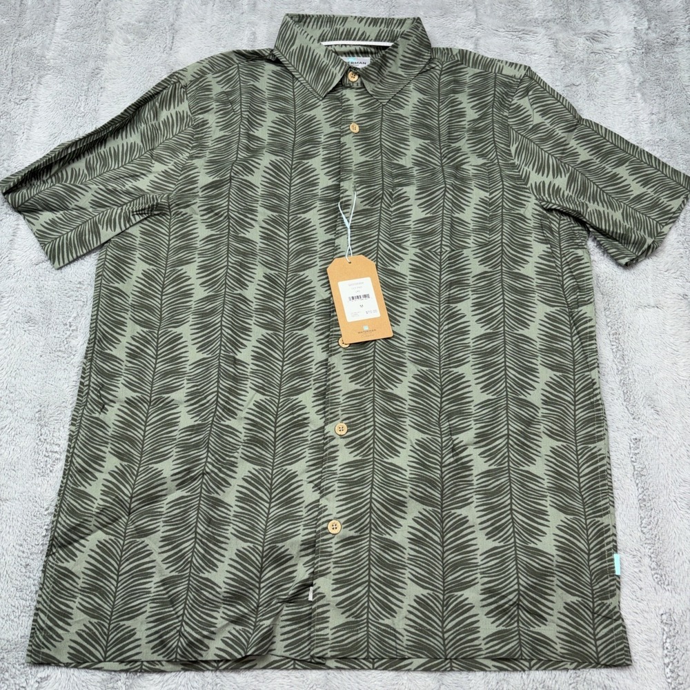 Quiksilver Waterman Collection color Lily Pad Green , Med Short Sleeve NWT